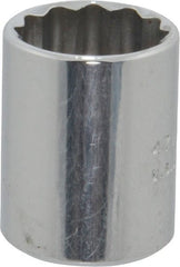 Proto - 1/4" Drive, Standard Hand Socket - 12 Points, 7/8" OAL, Chrome Vanadium, Chrome Finish - Exact Tooling