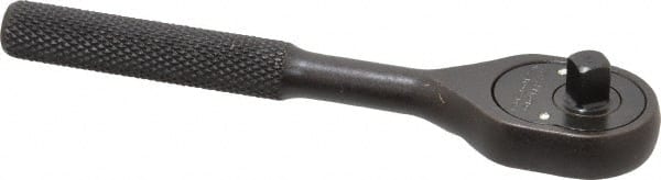 Proto - 1/4" Drive Pear Head Ratchet - Black Oxide Finish, 5" OAL, 24 Gear Teeth - Exact Tooling