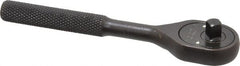 Proto - 1/4" Drive Pear Head Ratchet - Black Oxide Finish, 5" OAL, 24 Gear Teeth - Exact Tooling
