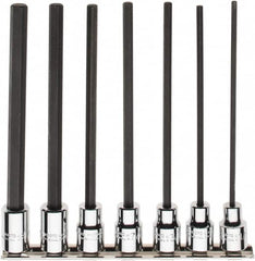Proto - 7 Piece 3/8" Drive Inch Hex Bit Socket Set - 1/8 to 3/8" Hex - Exact Tooling