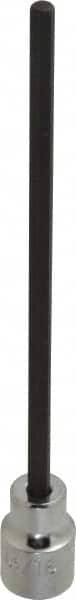 Proto - 3/8" Drive, 3/16" Hex Bit Socket - 6-3/32" OAL, 5" Bit Length, Long Hex Bit Socket - Exact Tooling