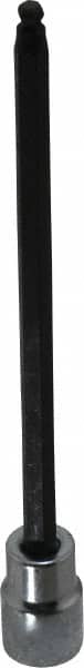 Proto - 3/8" Drive, 3/16" Hex Bit Socket - 6-3/32" OAL, 5" Bit Length, Long Ball End Hex Bit Socket - Exact Tooling