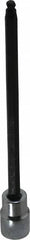 Proto - 3/8" Drive, 3/16" Hex Bit Socket - 6-3/32" OAL, 5" Bit Length, Long Ball End Hex Bit Socket - Exact Tooling