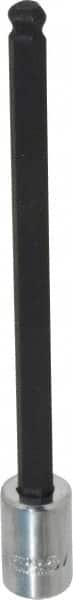 Proto - 3/8" Drive, 5/16" Hex Bit Socket - 6-3/32" OAL, 5" Bit Length, Long Ball End Hex Bit Socket - Exact Tooling