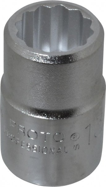 Proto - 13/16", 3/4" Drive, Standard Hand Socket - 12 Points, 2" OAL, Chrome Finish - Exact Tooling