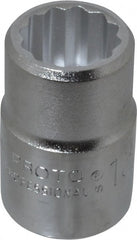 Proto - 13/16", 3/4" Drive, Standard Hand Socket - 12 Points, 2" OAL, Chrome Finish - Exact Tooling
