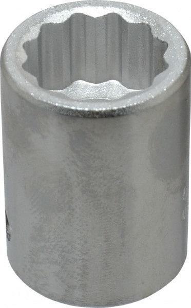 Proto - 1", 3/4" Drive, Standard Hand Socket - 12 Points, 2" OAL, Chrome Finish - Exact Tooling