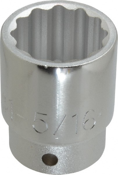 Proto - 1-5/16", 3/4" Drive, Standard Hand Socket - 12 Points, 2-9/32" OAL, Chrome Finish - Exact Tooling