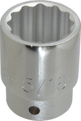 Proto - 1-5/16", 3/4" Drive, Standard Hand Socket - 12 Points, 2-9/32" OAL, Chrome Finish - Exact Tooling