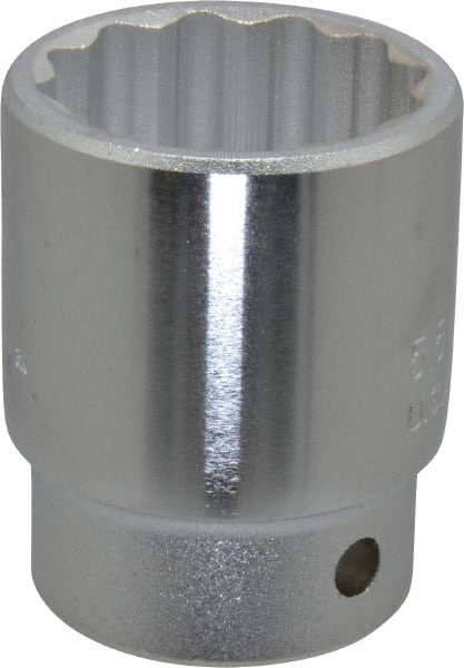 Proto - 1-3/8", 3/4" Drive, Standard Hand Socket - 12 Points, 2-9/32" OAL, Chrome Finish - Exact Tooling