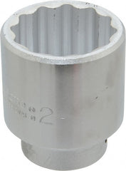 Proto - 2", 3/4" Drive, Standard Hand Socket - 12 Points, 3-7/64" OAL, Chrome Finish - Exact Tooling