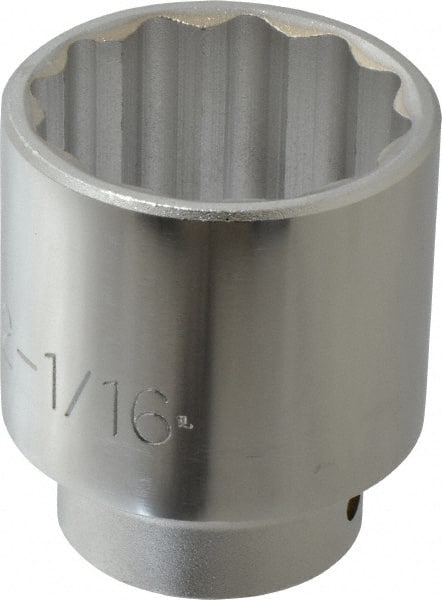 Proto - 13/16", 3/8" Drive, Standard Hand Socket - 6 Points, 2-1/2" OAL, Chrome Finish - Exact Tooling