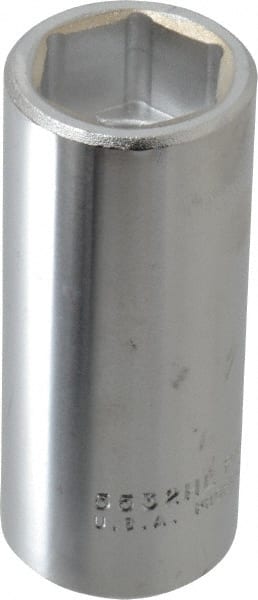 Proto - 1", 3/4" Drive, Deep Hand Socket - 6 Points, 3-1/2" OAL, Chrome Finish - Exact Tooling
