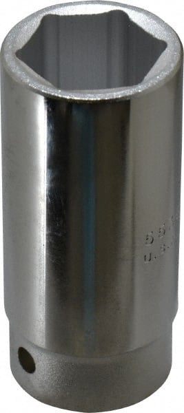 Proto - 1-1/8", 3/4" Drive, Deep Hand Socket - 6 Points, 3-1/2" OAL - Exact Tooling