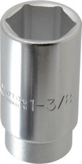 Proto - 1-3/8", 3/4" Drive, Deep Hand Socket - 6 Points, 3-1/2" OAL - Exact Tooling