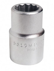 Proto - 3/4" Drive, Standard Hand Socket - 12 Points, 2-7/32" OAL, Chrome Finish - Exact Tooling