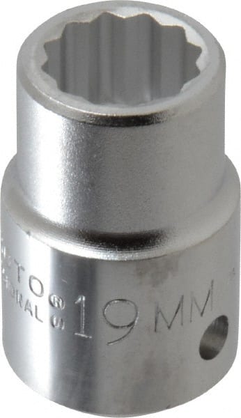 Proto - 3/4" Drive, Standard Hand Socket - 12 Points, 2" OAL, Chrome Finish - Exact Tooling