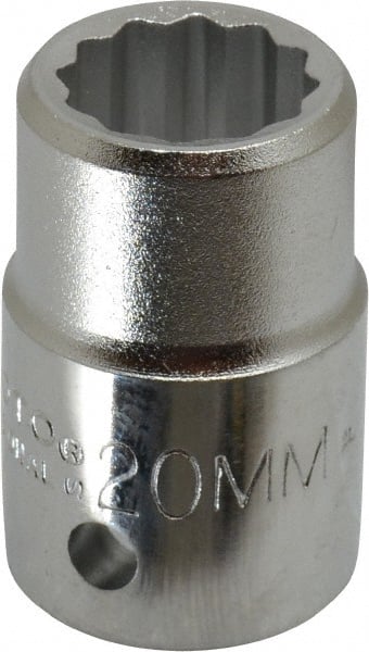 Proto - 3/4" Drive, Standard Hand Socket - 12 Points, 2" OAL, Chrome Finish - Exact Tooling