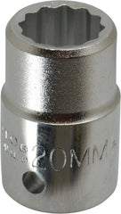 Proto - 3/4" Drive, Standard Hand Socket - 12 Points, 2" OAL, Chrome Finish - Exact Tooling