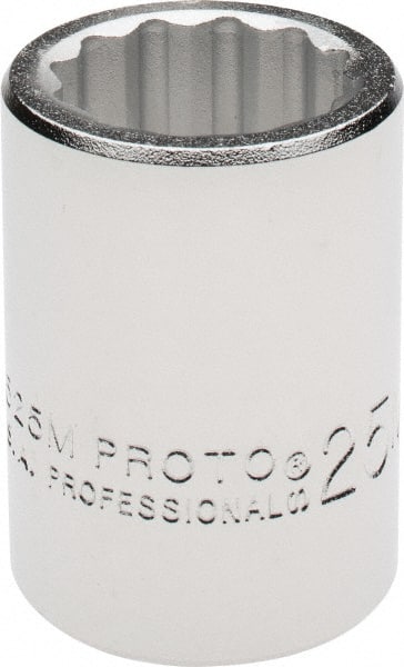 Proto - 3/4" Drive, Standard Hand Socket - 12 Points, 2" OAL, Chrome Finish - Exact Tooling