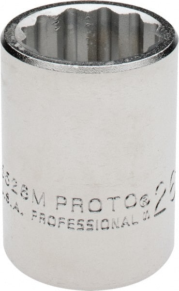 Proto - 3/4" Drive, Standard Hand Socket - 12 Points, 2" OAL, Chrome Finish - Exact Tooling