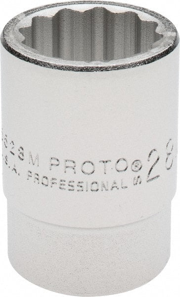 Proto - 3/4" Drive, Standard Hand Socket - 12 Points, 2-7/32" OAL, Satin Finish - Exact Tooling