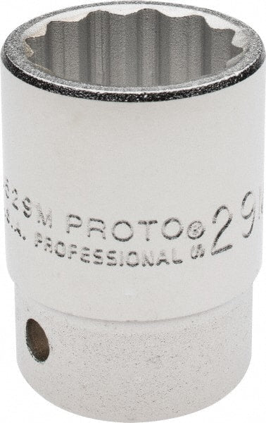 Proto - 3/4" Drive, Standard Hand Socket - 12 Points, 2-7/32" OAL, Chrome Finish - Exact Tooling