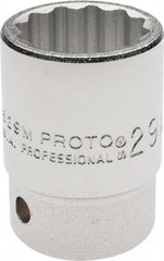 Proto - 3/4" Drive, Standard Hand Socket - 12 Points, 2-7/32" OAL, Chrome Finish - Exact Tooling