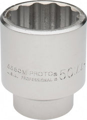 Proto - 3/4" Drive, Standard Hand Socket - 12 Points, 3-5/32" OAL, Chrome Finish - Exact Tooling