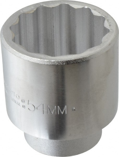Proto - 3/4" Drive, Standard Hand Socket - 12 Points, 3-9/32" OAL, Chrome Finish - Exact Tooling