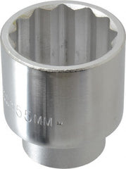 Proto - 2-1/16", 3/4" Drive, Standard Hand Socket - 12 Points, 3-5/32" OAL, Chrome Finish - Exact Tooling
