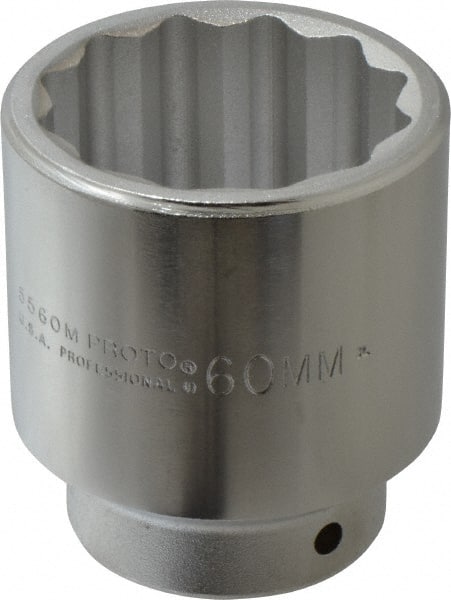 Proto - 3/4" Drive, Standard Hand Socket - 12 Points, 3-21/32" OAL, Chrome Finish - Exact Tooling