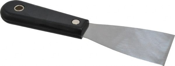 Stanley - 2" Wide Steel Putty Knife - Flexible, Nylon Handle, 7-1/2" OAL - Exact Tooling