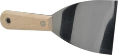 Stanley - Flexible Steel 1-Edge Scraper - 3" Blade Width x 3-5/8" Blade Length, 3-7/8" Long Hardwood Handle - Exact Tooling
