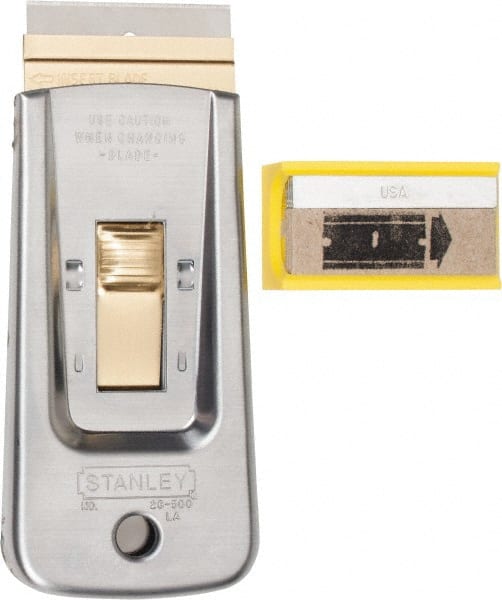 Stanley - 1-Edge Scraper - 1-1/2" Blade Width x 1-1/2" Blade Length - Exact Tooling