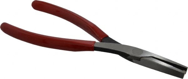 Proto - 7-25/32" OAL, 1-9/16" Jaw Length x 17/32" Jaw Width, Long Nose Duckbill Pliers - Serrated Jaw, Standard Head, Plastisol Handles - Exact Tooling