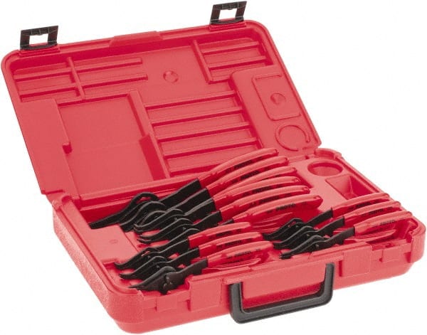 Proto - 12 Piece, Retaining Ring Pliers Set - 5-7/8, 5-3/4, 5-11/16, 5-7/8, 5-3/4, 5-11/16, 7-1/2, 7-3/8, 7-1/8, 9-1/4, 9 & 8-5/8" OAL - Exact Tooling