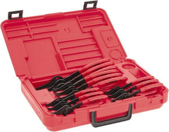 Proto - 12 Piece, Retaining Ring Pliers Set - 5-7/8, 5-3/4, 5-11/16, 5-7/8, 5-3/4, 5-11/16, 7-1/2, 7-3/8, 7-1/8, 9-1/4, 9 & 8-5/8" OAL - Exact Tooling