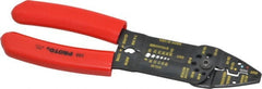 Proto - 22 to 10 AWG Capacity Wire Stripper/Crimper - 8-1/2" OAL, Air-Pocket Cushion Handle - Exact Tooling