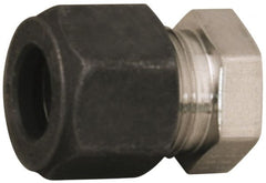 Parker - 1/16" OD, Stainless Steel End Cap - 5/16" Hex, Comp Ends - Exact Tooling