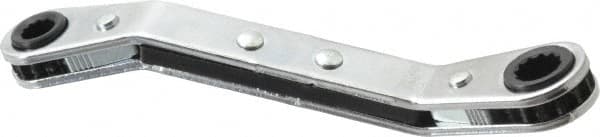 Proto - 7/32" x 9/32" 12 Point Reversible Ratcheting Offset Box Wrench - Double End, 4-1/8" OAL, Steel, 25° Offset - Exact Tooling