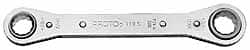 Proto - 16mm x 18mm 12 Point Ratcheting Box Wrench - 8" OAL, Steel - Exact Tooling