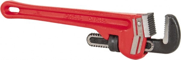 Proto - 12" Steel Straight Pipe Wrench - 2" Pipe Capacity - Exact Tooling