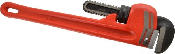 Proto - 14" Steel Straight Pipe Wrench - 2" Pipe Capacity - Exact Tooling
