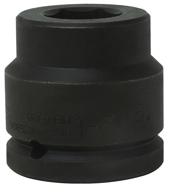 Proto - 1-1/2" Drive 4-5/8" Standard Impact Socket - 6 Points, 6-1/4" OAL - Exact Tooling