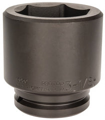 Proto - 1-1/2" Drive 3-1/8" Standard Impact Socket - 6 Points, 4-5/8" OAL - Exact Tooling