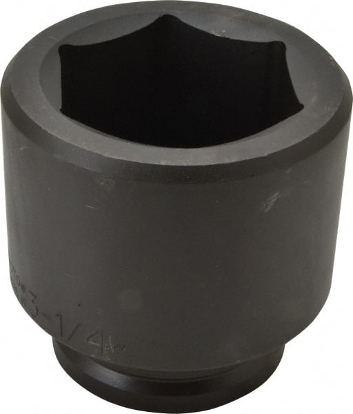 Proto - 1-1/2" Drive 3-1/4" Standard Impact Socket - 6 Points, 4-23/32" OAL - Exact Tooling
