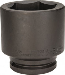 Proto - 1-1/2" Drive 3-3/8" Standard Impact Socket - 6 Points, 4-23/32" OAL - Exact Tooling