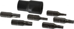 Proto - 7 Piece, 3/8" Drive Screwdriver Bit Set - T10 to T30 Torx - Exact Tooling