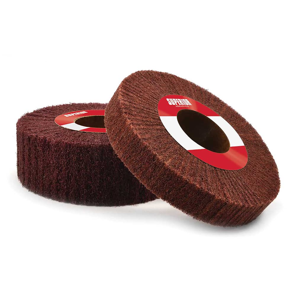 Superior Abrasives - Unmounted Flap Wheels; Abrasive Type: Non-Woven ; Outside Diameter (Inch): 8 ; Face Width (Inch): 1 ; Center Hole Size (Inch): 3 ; Abrasive Material: Aluminum Oxide ; Grade: Fine - Exact Tooling
